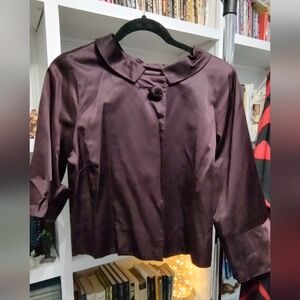 Elegant Women's Dark Brown Jacket